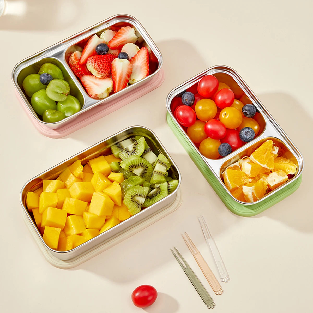 Stainless Steel Bento Lunch Box — Eco-Friendly & Leak-Proof