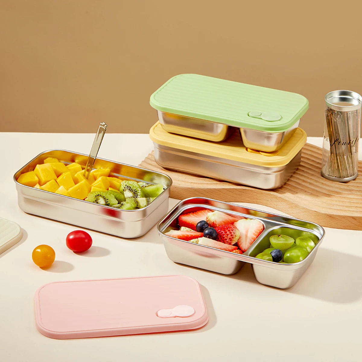 Stainless Steel Bento Lunch Box — Eco-Friendly & Leak-Proof