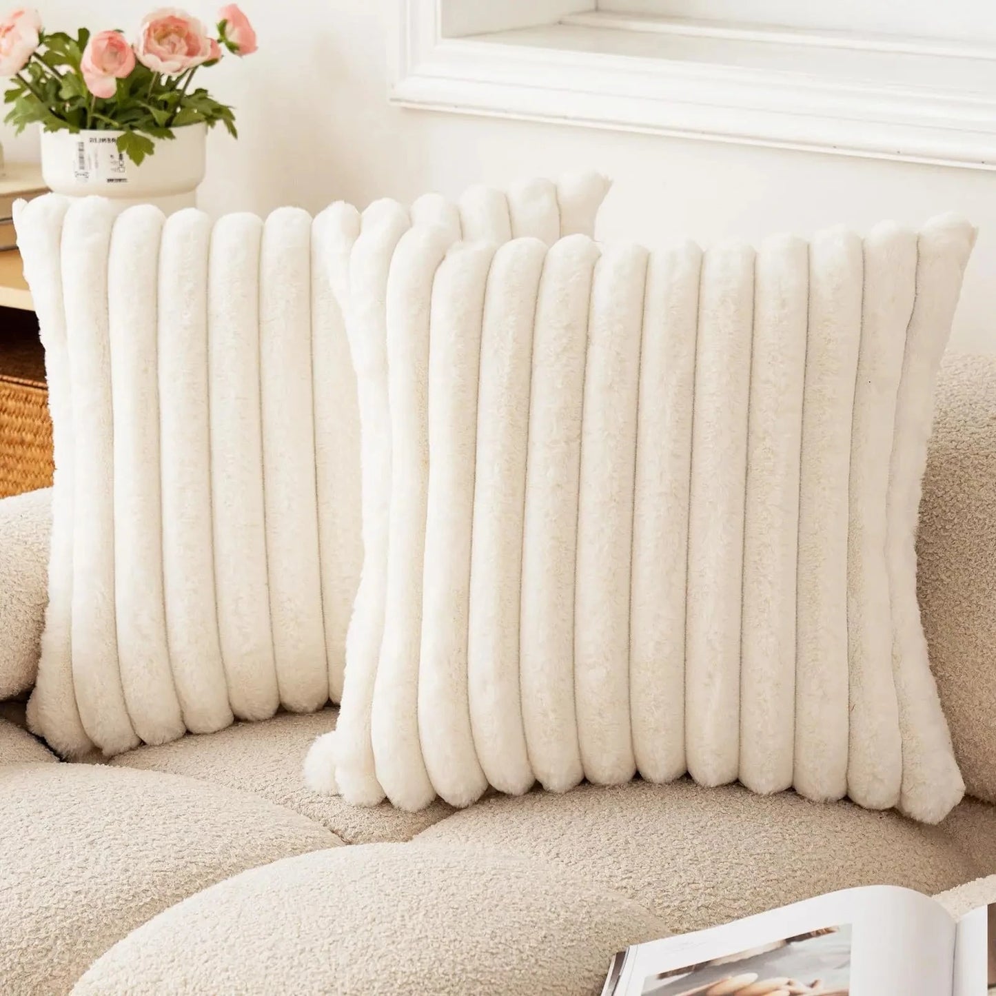 Faux Fur Throw Pillow Cover — Soft & Luxurious Home Accent