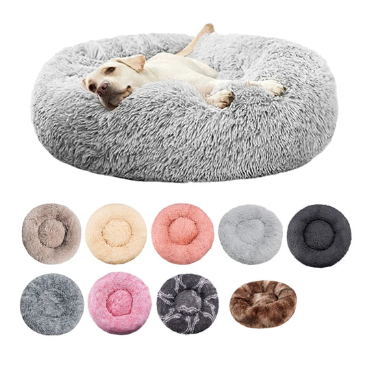 Plush Round Pet Bed — Ultra-Soft & Cozy for Dogs and Cats